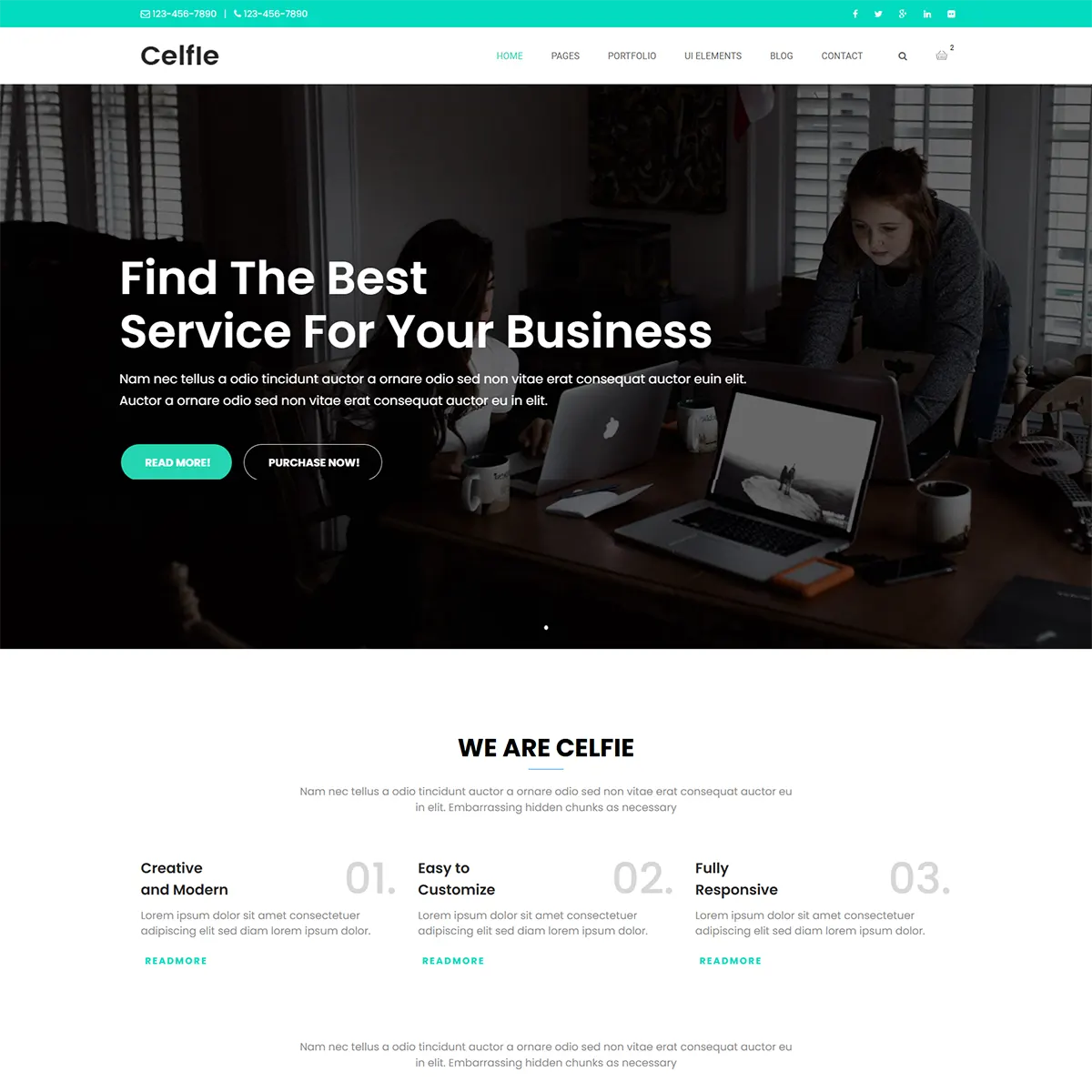 Celfie - Bootstrap 3x Multi-Purpose HTML5 TemplateNo No support Regular License