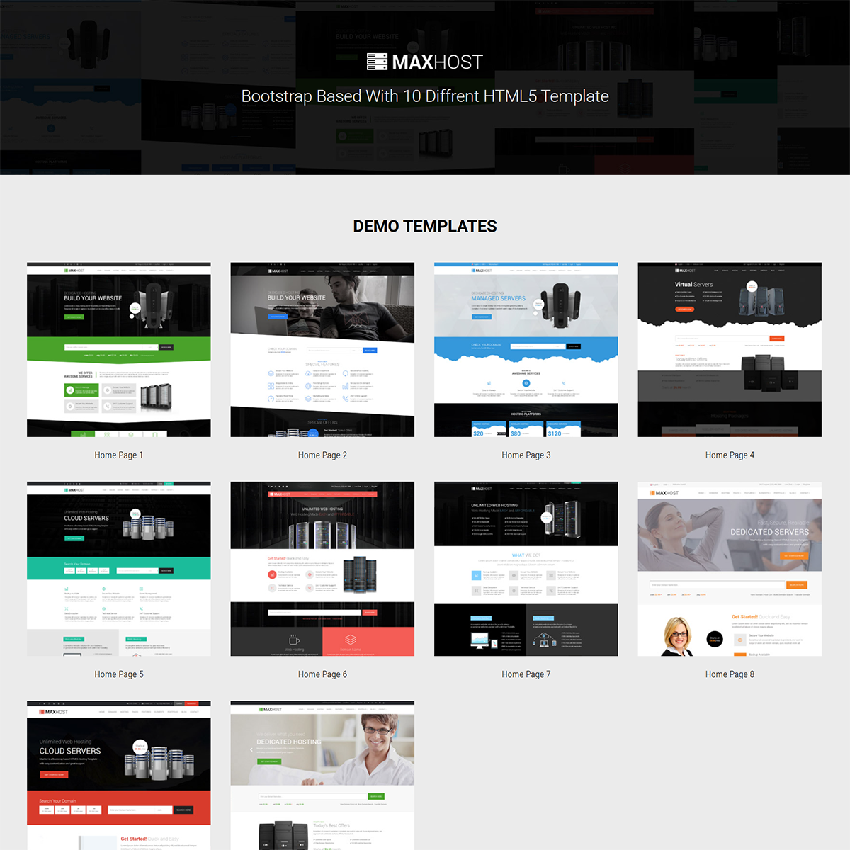 MaxHot - Professional Web Hosting Responsive HTML5 TemplateNo No support Regular License