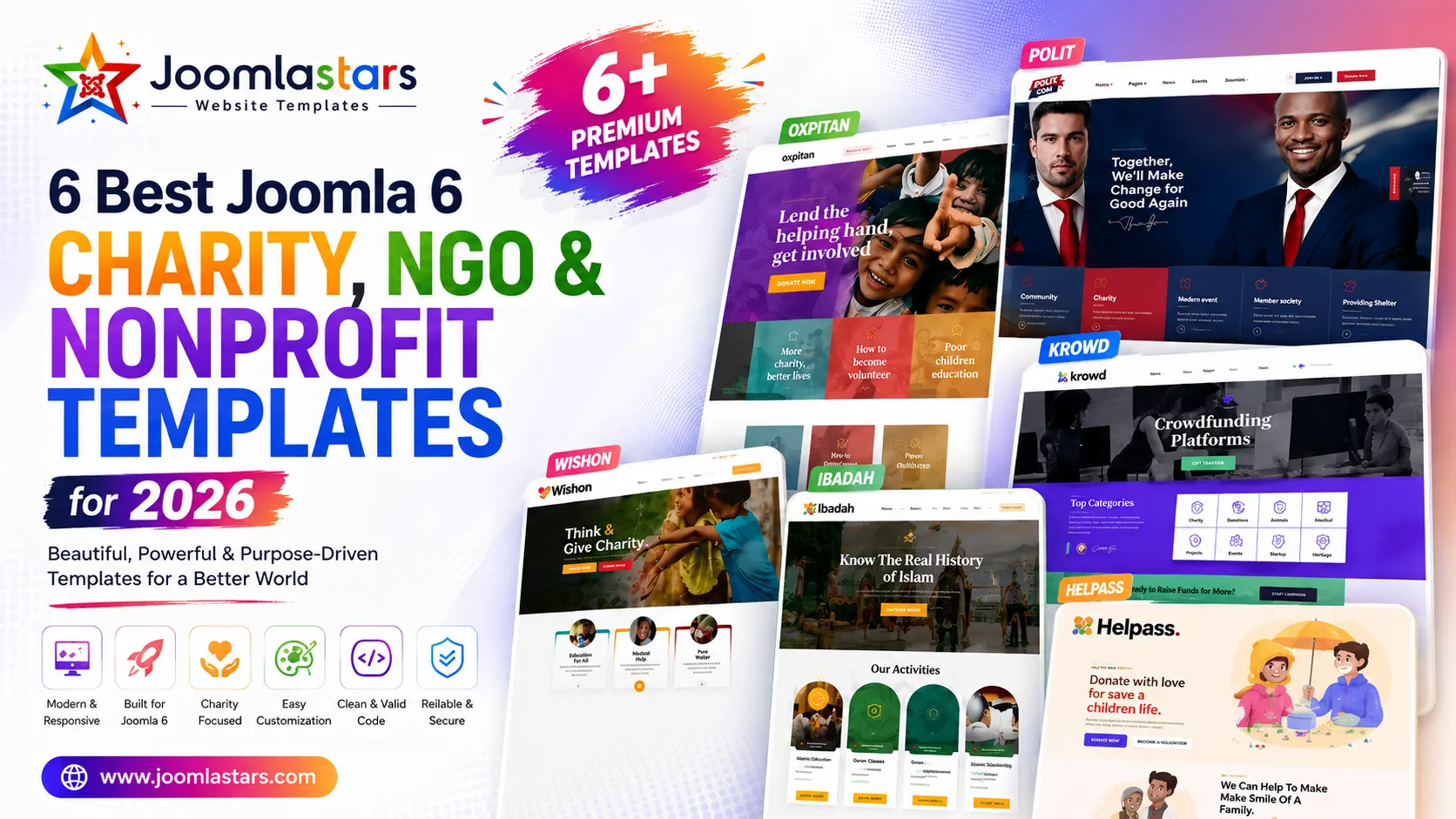 6 Best Joomla 6 Charity, NGO & Nonprofit Templates for 2026
