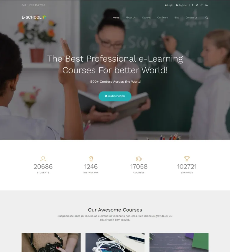 E-School Site Template