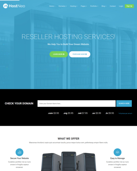 HostNeo - Professional Web Hosting Responsive HTML5 Template - Image 2