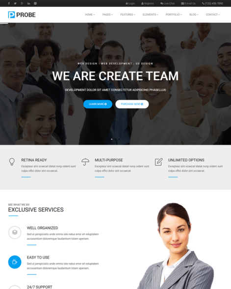 Probe - Responsive Multi-Purpose HTML5 Template - Image 2