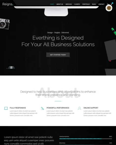 Reigns Site Template