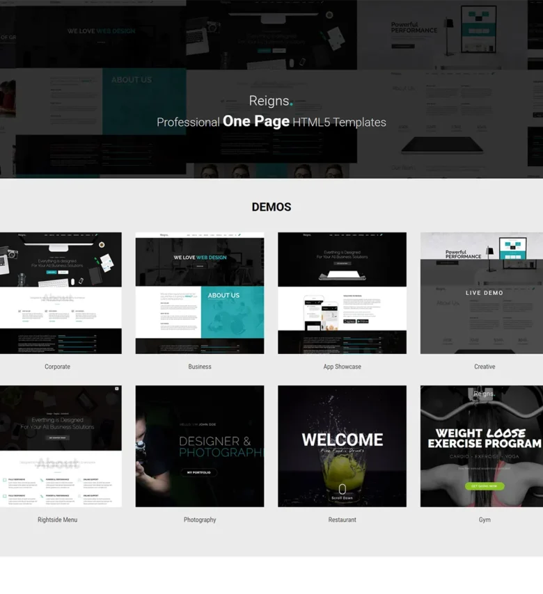 Reigns Site Template