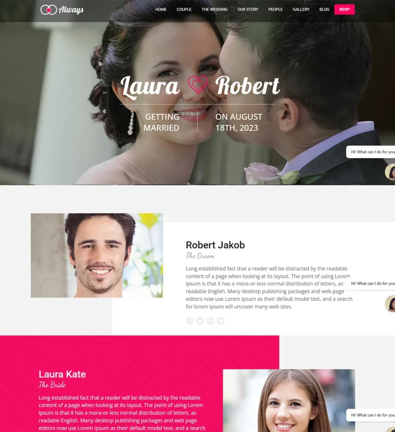 ALWAYS - Responsive Wedding Joomla 5 Template