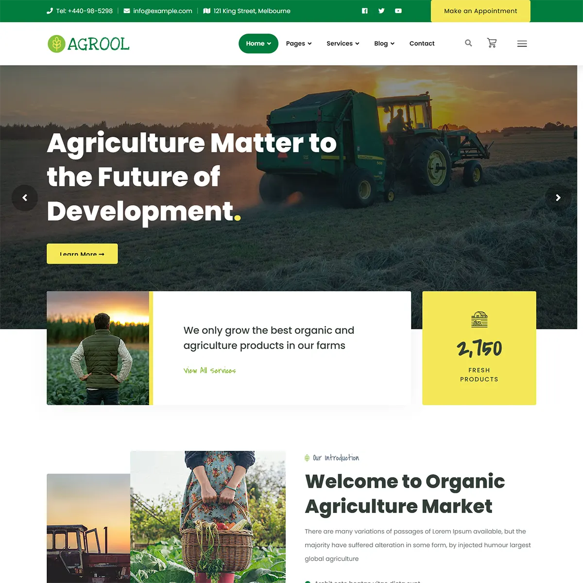 Agrool - Joomla 5 Agriculture Farming Template