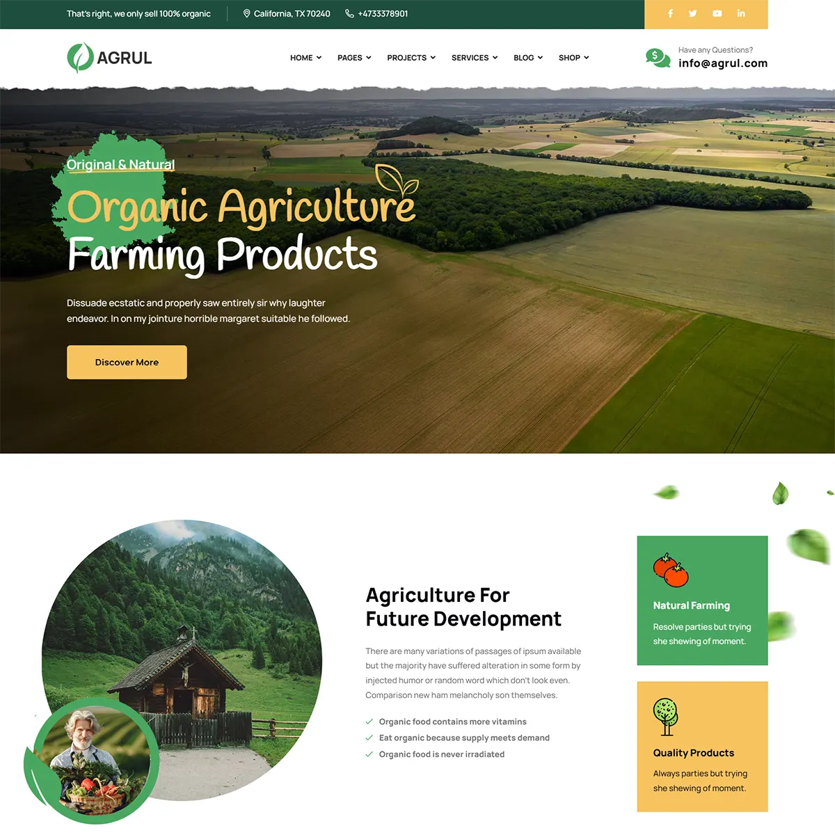Agrul - Joomla 5 Organic Farm Agriculture Template | Farmer