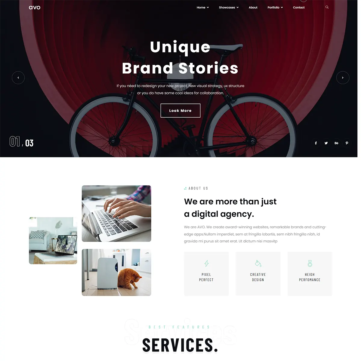 Avo - Joomla 5 Creative Agency & Showcase Portfolio Template