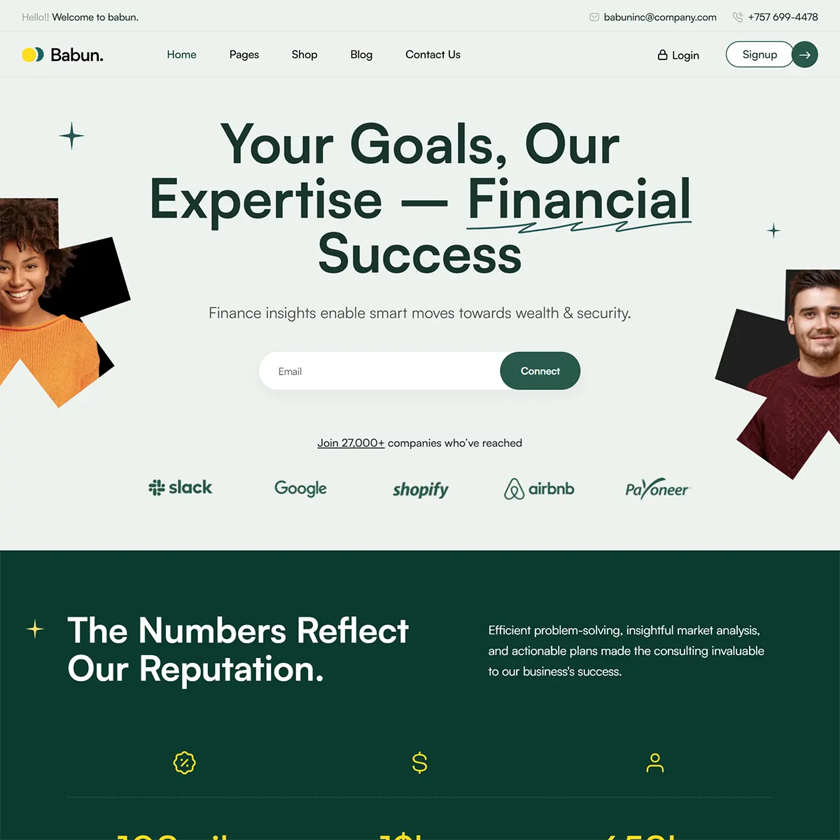 Babun - Joomla 5 Business & Finance Responsive Template