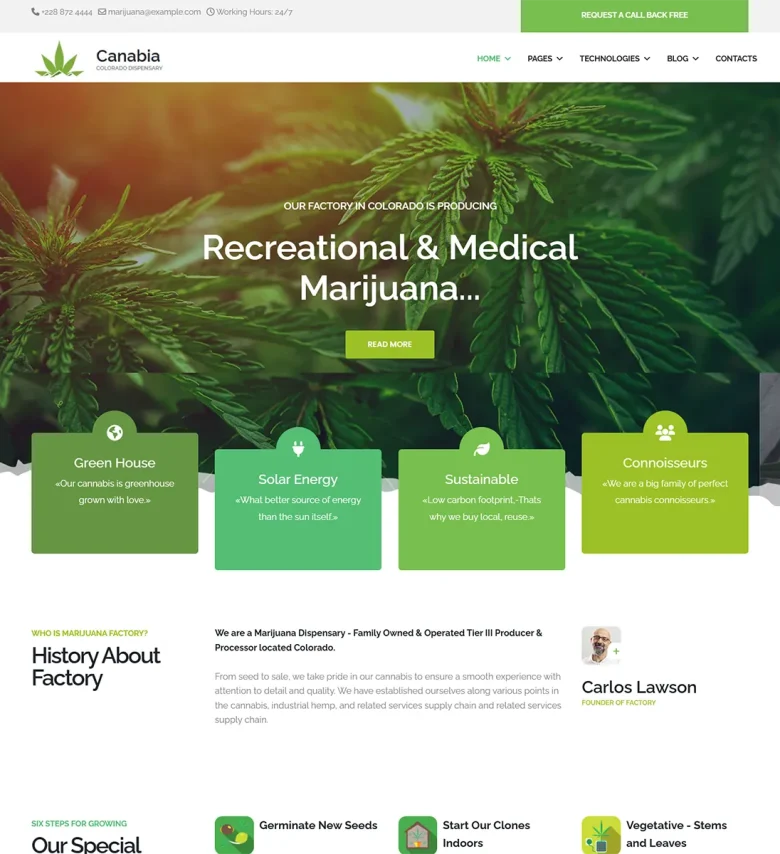 Canabia - Joomla 5 Medical Marijuana Dispensary Template