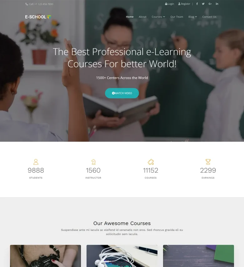 E School - Joomla 5 Learning and Courses Template | Education