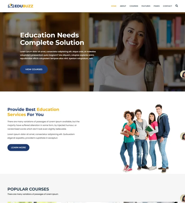 Edubuzz Education Online Courses Joomla 5 Template