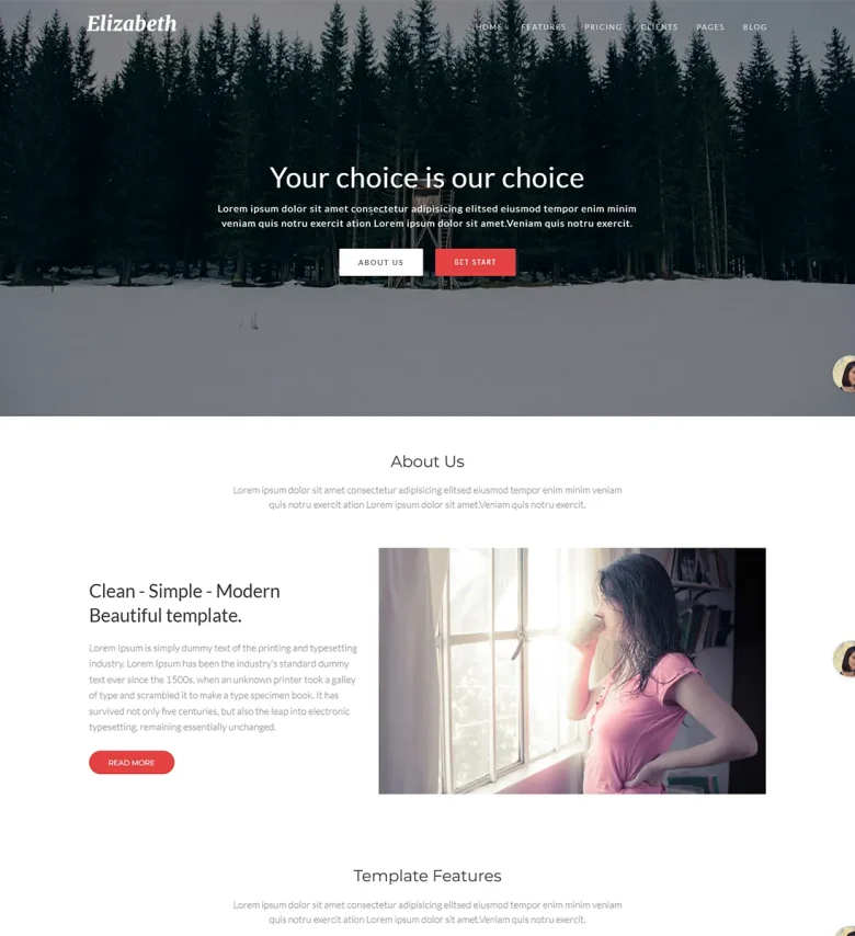 Elizabeth - One Page Corporate Joomla 5 Template