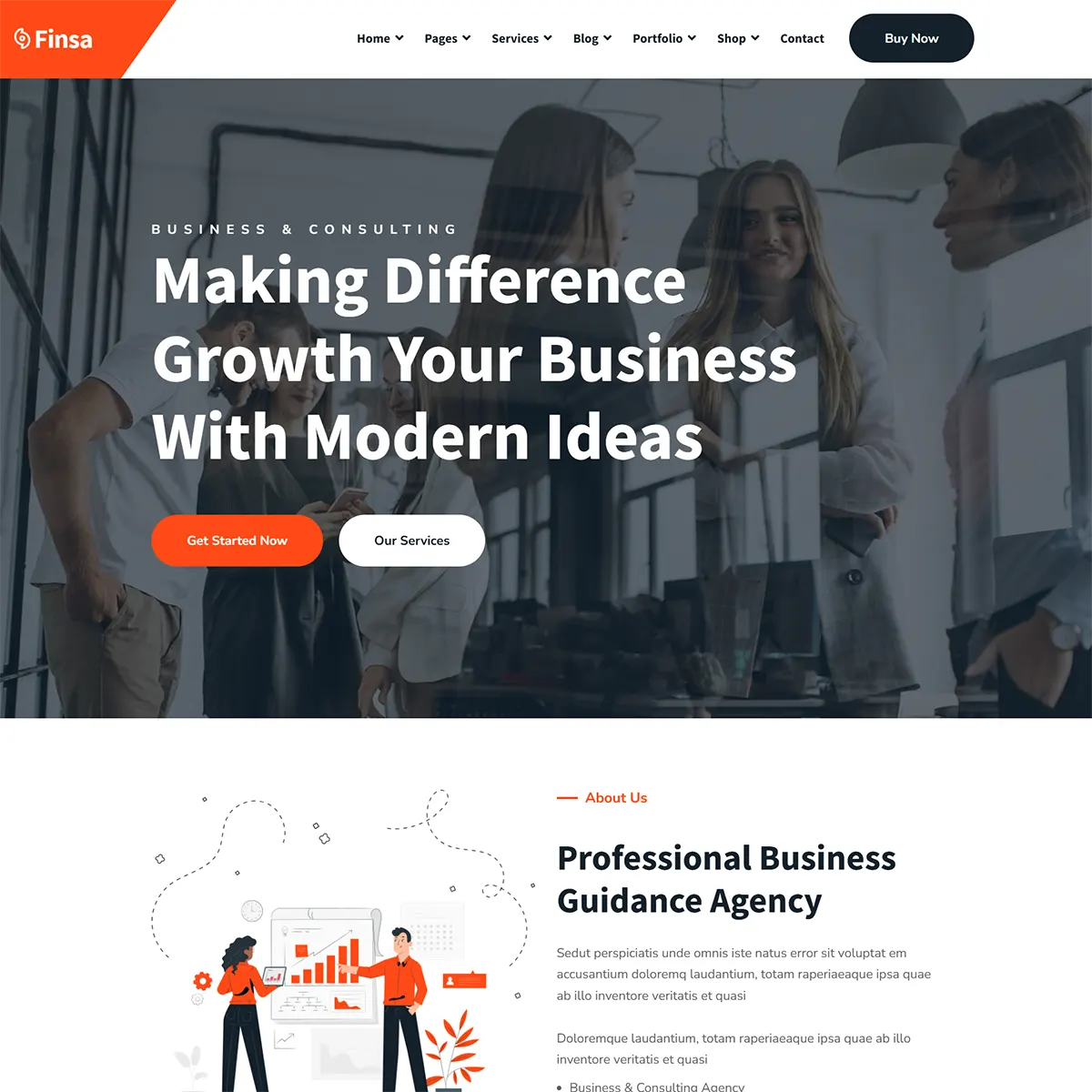 Finsa - Joomla 5 Consulting & Agency Template