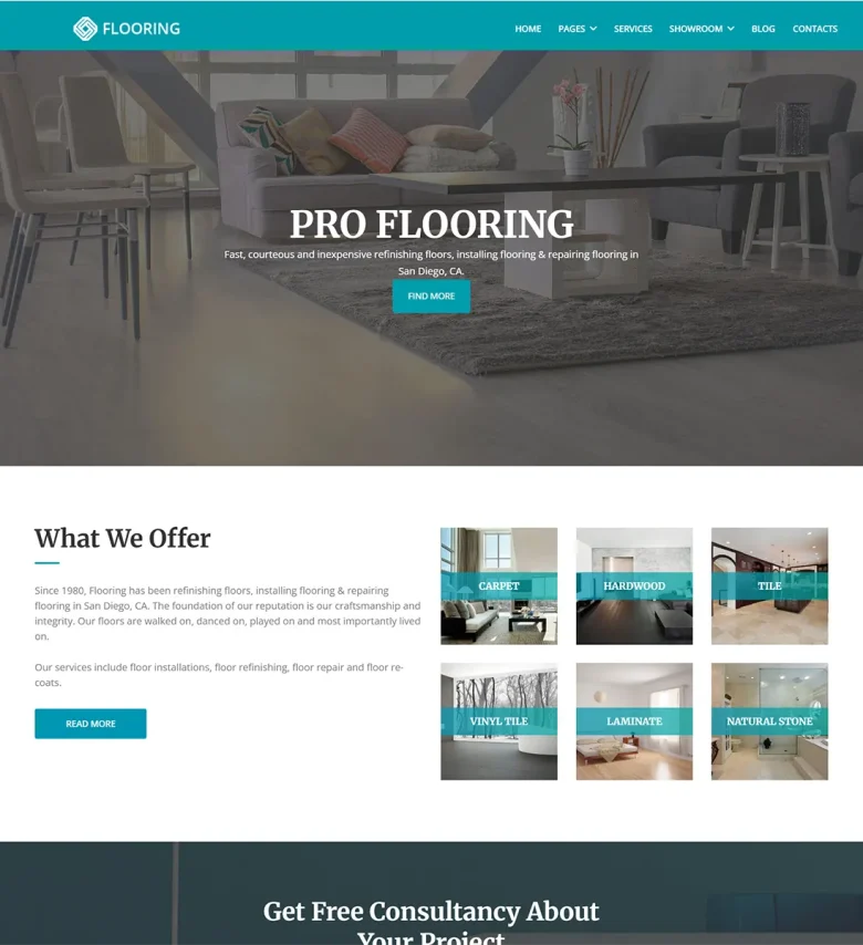 Flooring - Joomla 5 Floor Repair / Refinish Template