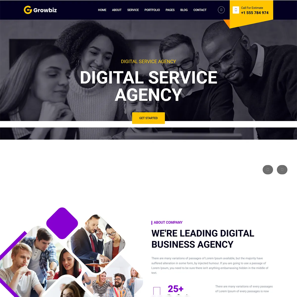 Growbiz - Joomla-Template