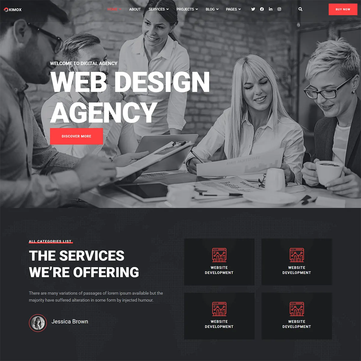 Kimox - Joomla 5 Digital Agency Services Template
