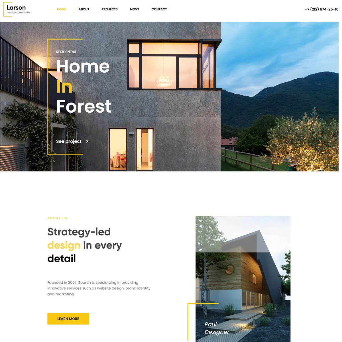 Larson - Joomla 5 Architecture & Interior Template