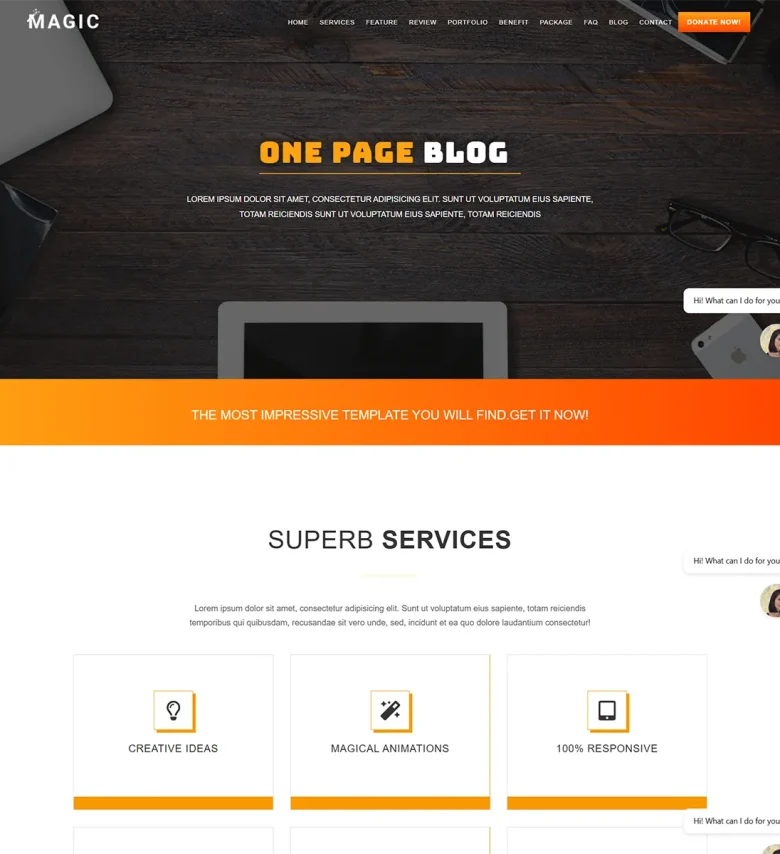 Magic Multipurpose Onepage Joomla 5 Template