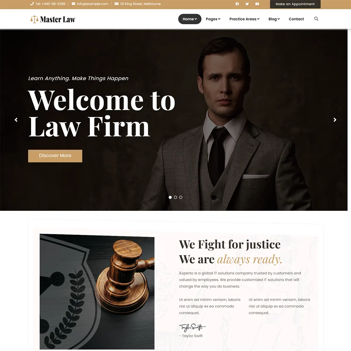 Masterlaw - Joomla 5 Attorney Law Business Template | Lawyer