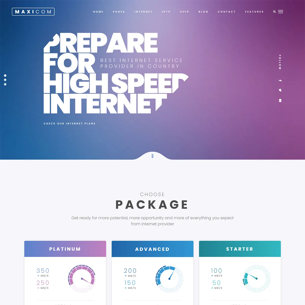 MaxiCom - Joomla 5 Broadband & Telecom Internet Provider Template