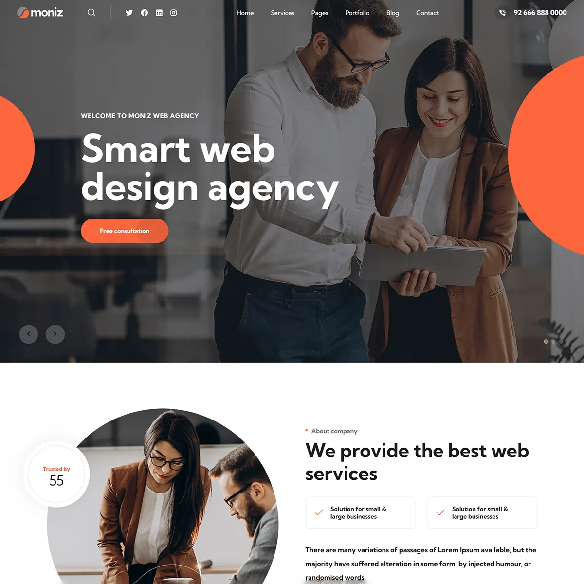 Moniz - Joomla 5 Web Design Agency Template