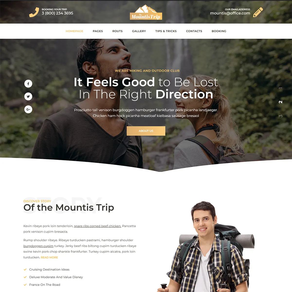 Mountis - Joomla 5 Hiking And Outdoor Club Template