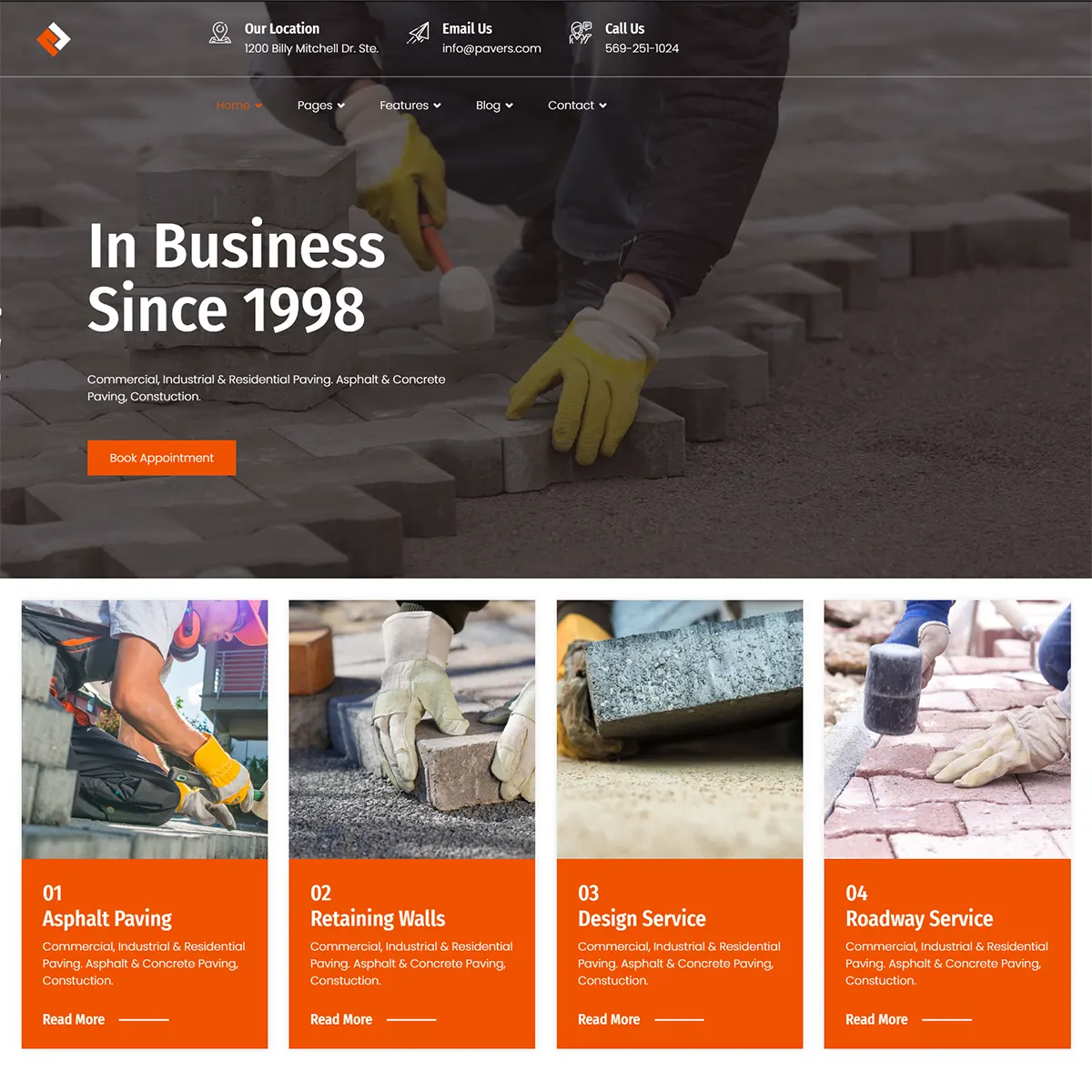 Pawex - Joomla 5 Paving Contractor And Construction Template