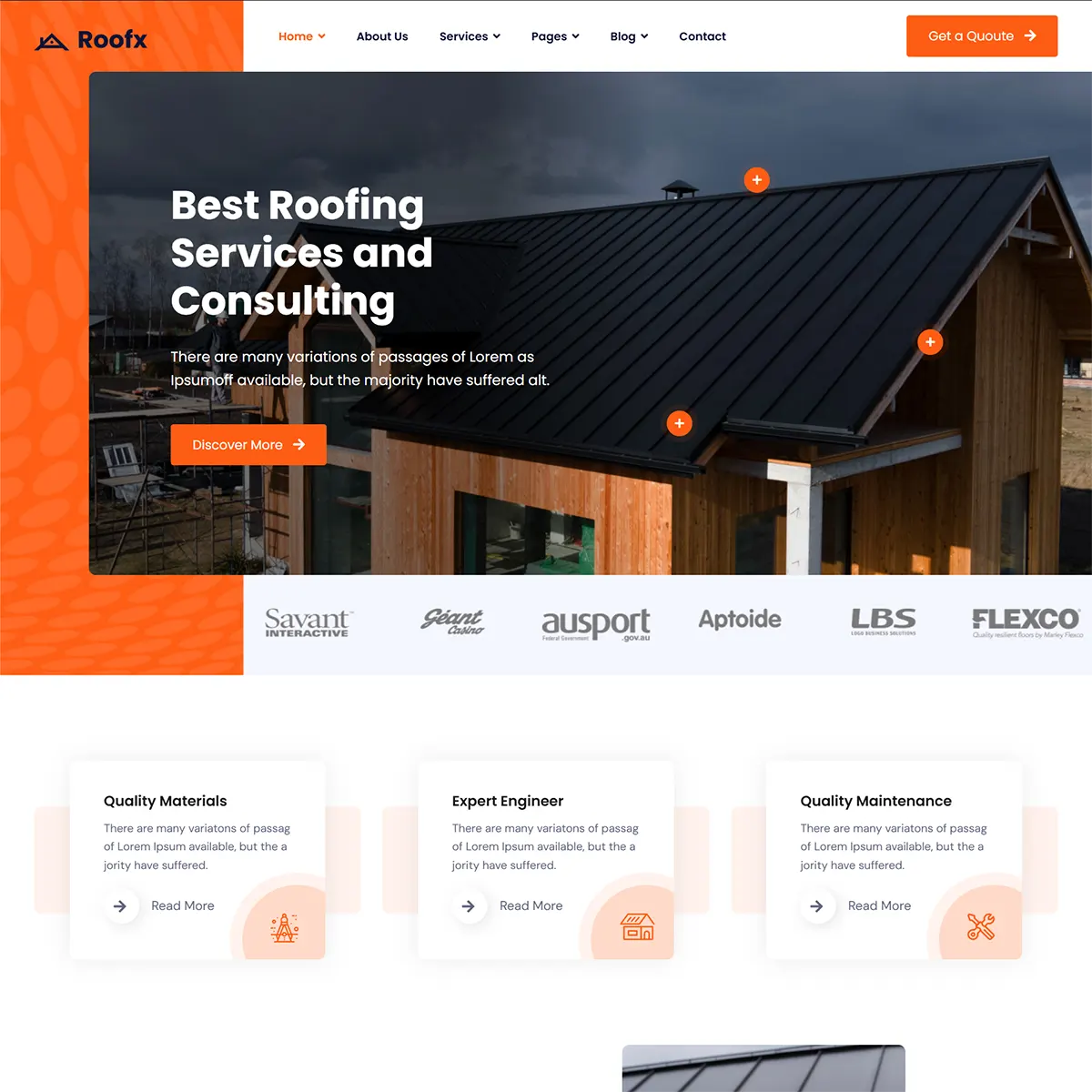 Roofx - Joomla 5 Roofing Services Template | Construction