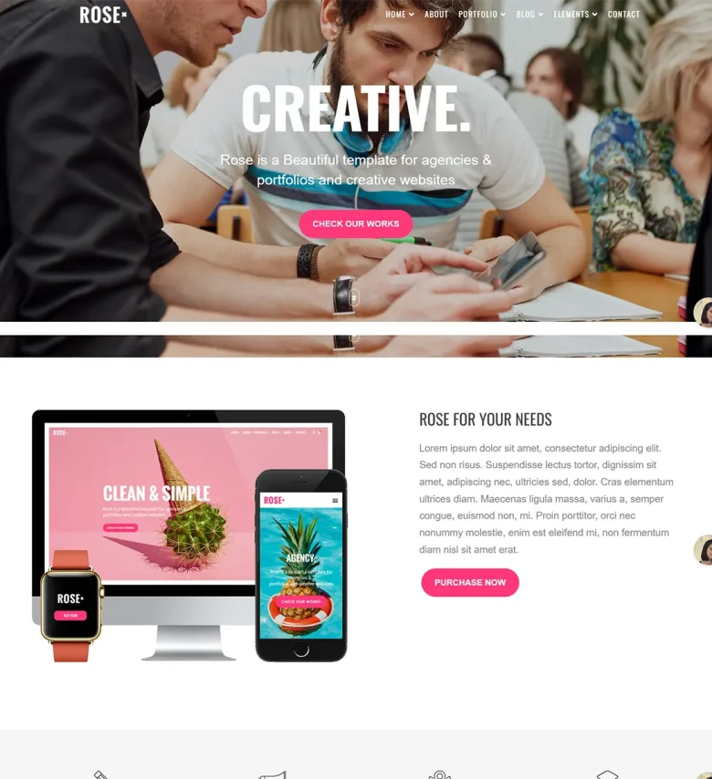 Rose Responsive One Page Joomla 5 Template