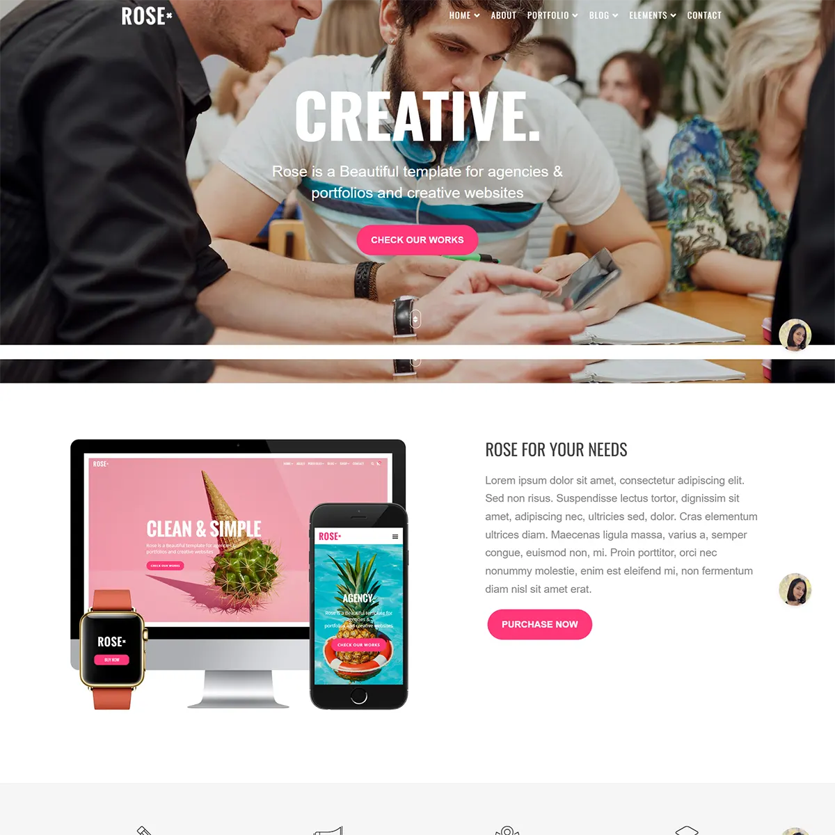 Rose Responsive One Page Joomla 5 Template