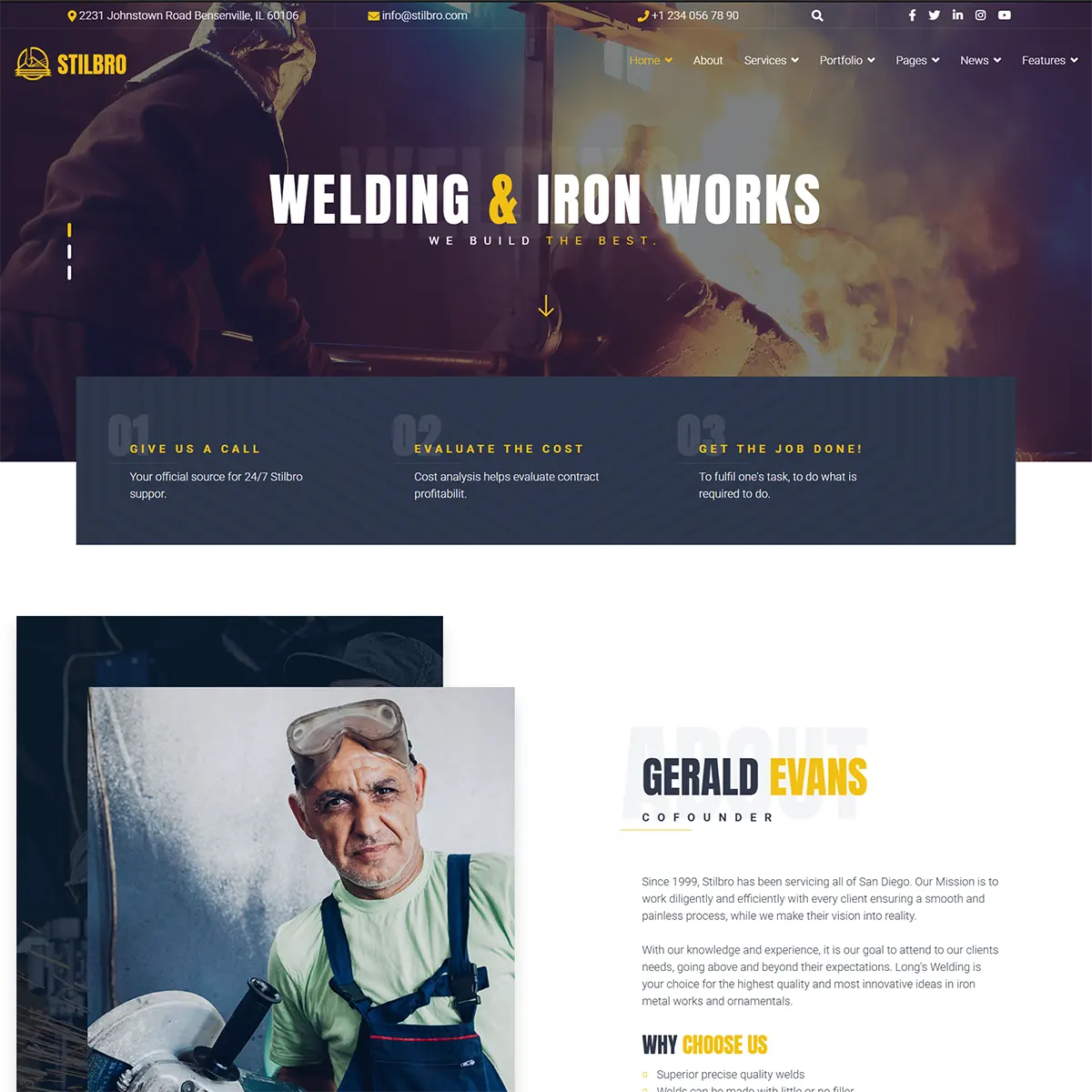 Stilbro - Joomla 5 Metal and Steelworks Company Template