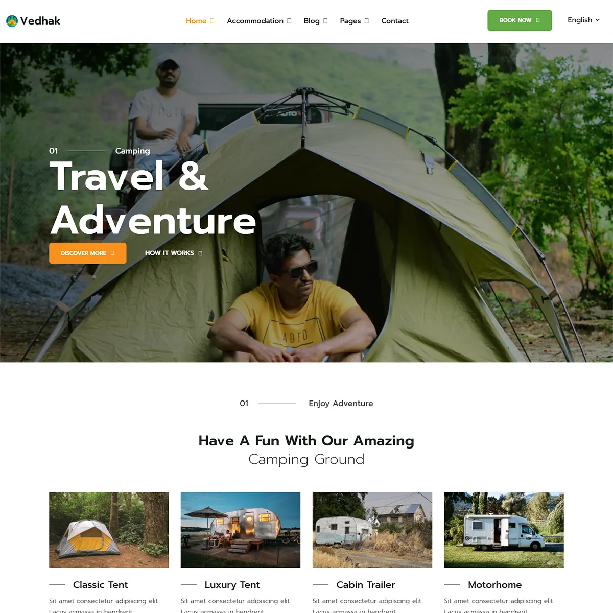 Vedhak - Joomla 5 Adventure Tours and Travel Template