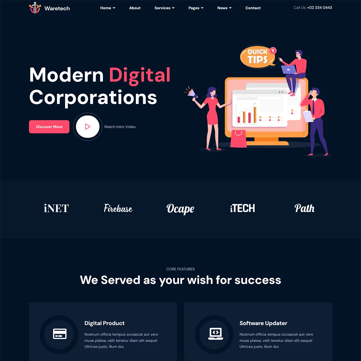 Waretech - Joomla 5 IT Solutions & Technology Template