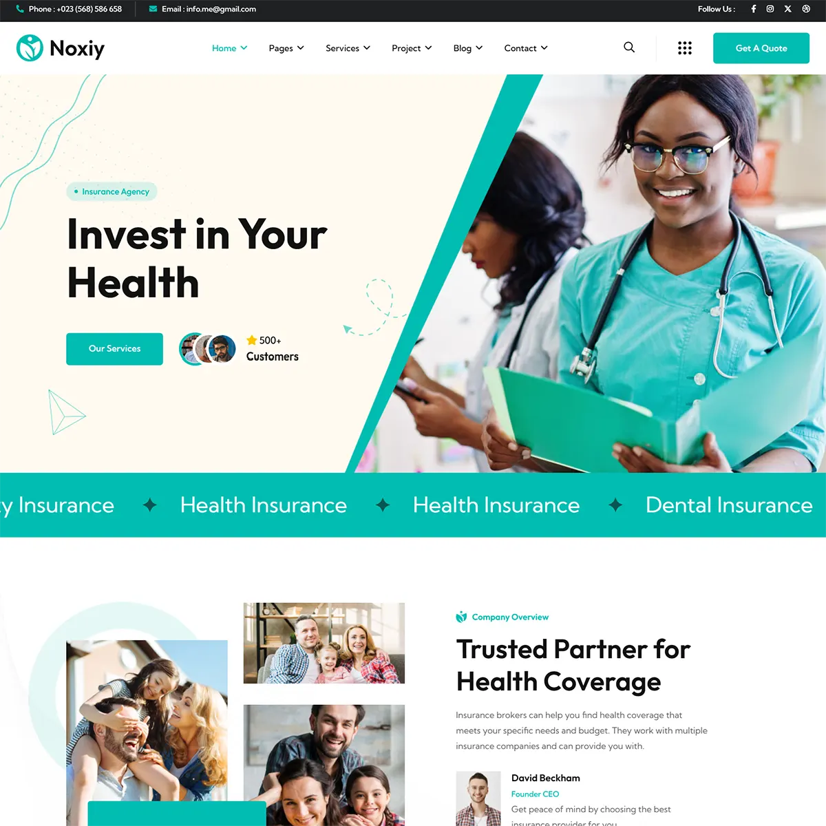 Noxiy - Joomla 5 Insurance Company Template
